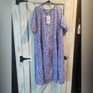 Vineyard Vines Women's Floral Purple Dress